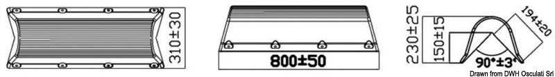 Angolo marina and pile fender blue 800 mm - foto originale Osculati Srl