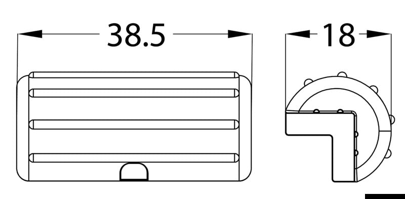 CORNER fender for marina and pile blue - foto originale Osculati Srl