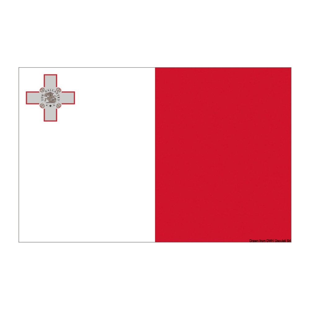 Flag Malta 40 x 60 cm - foto originale Osculati Srl