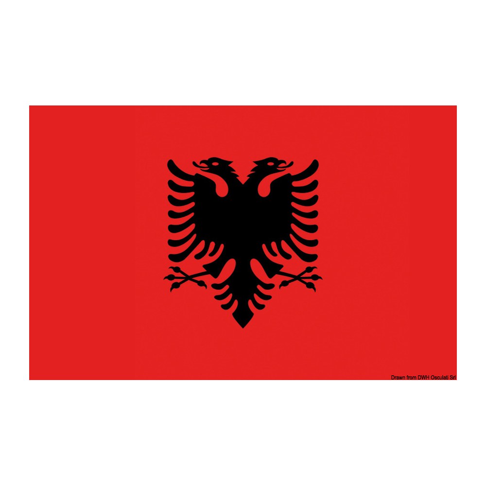 Flag Albania 30 x 45 cm - foto originale Osculati Srl