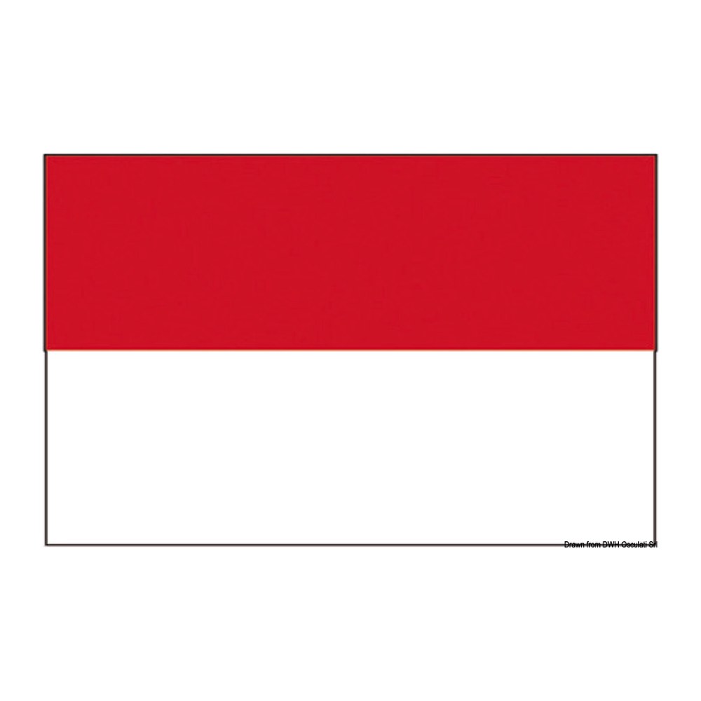Flag Principality of Monaco 50 x 75 cm - foto originale Osculati Srl