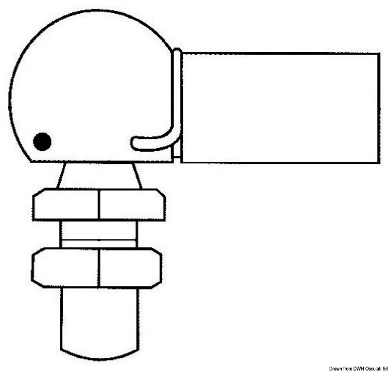 Steel ball for gas spring snap mounting (pack of 10) - foto originale Osculati Srl
