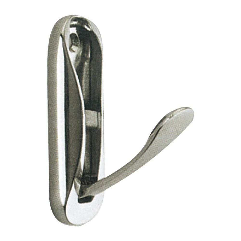 Foldaway coat hook polished brass 75x25 mm - foto originale Osculati Srl