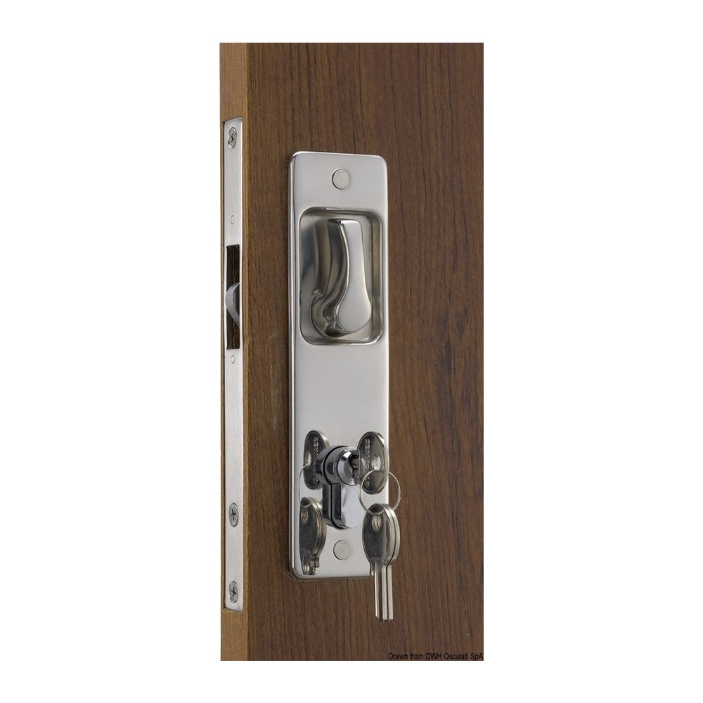 Yale-type external lock 16/38 mm w/flush hooking - foto originale Osculati Srl