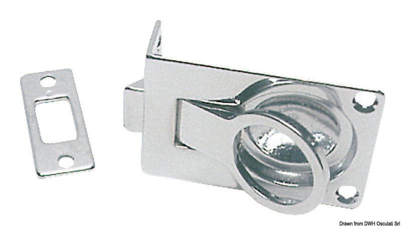 Chromed brass flush latch 57x40 mm - foto originale Osculati Srl