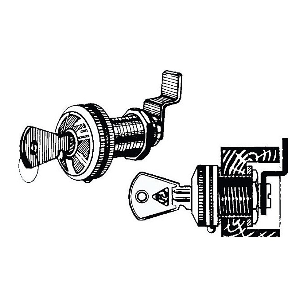 Nickel-plated cylinder lock - foto originale Osculati Srl