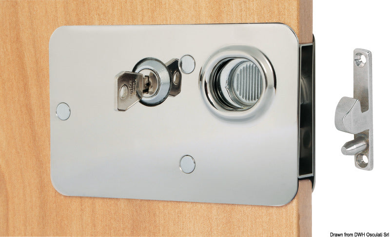 Lock made of chromed brass 134 x 80 mm - foto originale Osculati Srl