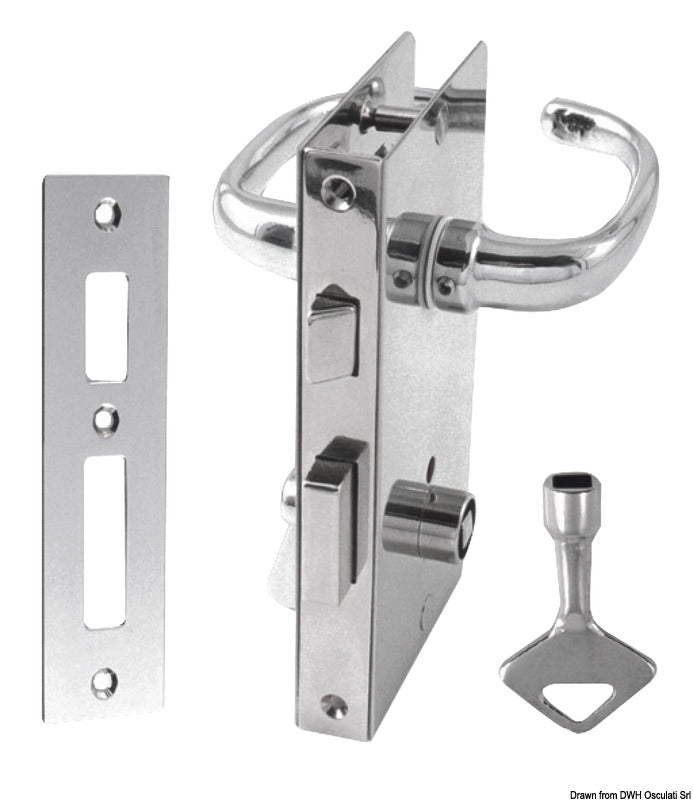 Lock right without handle 133x70 mm - foto originale Osculati Srl