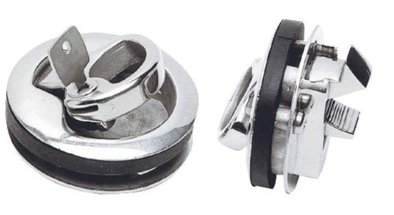 Flush pull latch AISI316 w/stop with lock - foto originale Osculati Srl