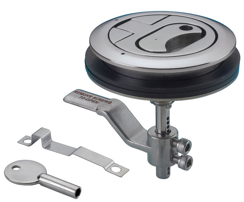 Lift and turn flush latch AISI316 w/ lock - foto originale Osculati Srl