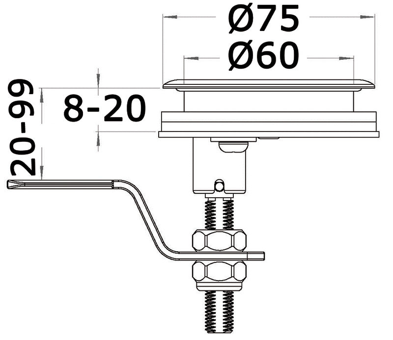 Cam Latch flush latch w/lock - foto originale Osculati Srl