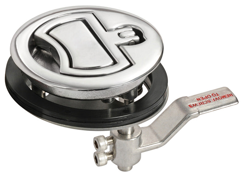 Flush latch AISI316 without lock Ø90 mm - foto originale Osculati Srl