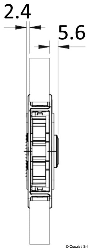 Southco Flush closure for entrance doors black standard - foto originale Osculati Srl