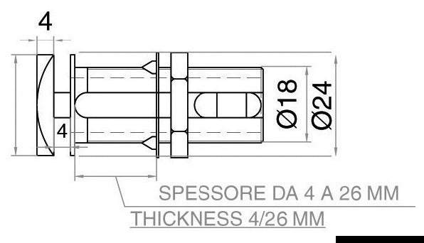 Flush Lock square Typ B - foto originale Osculati Srl