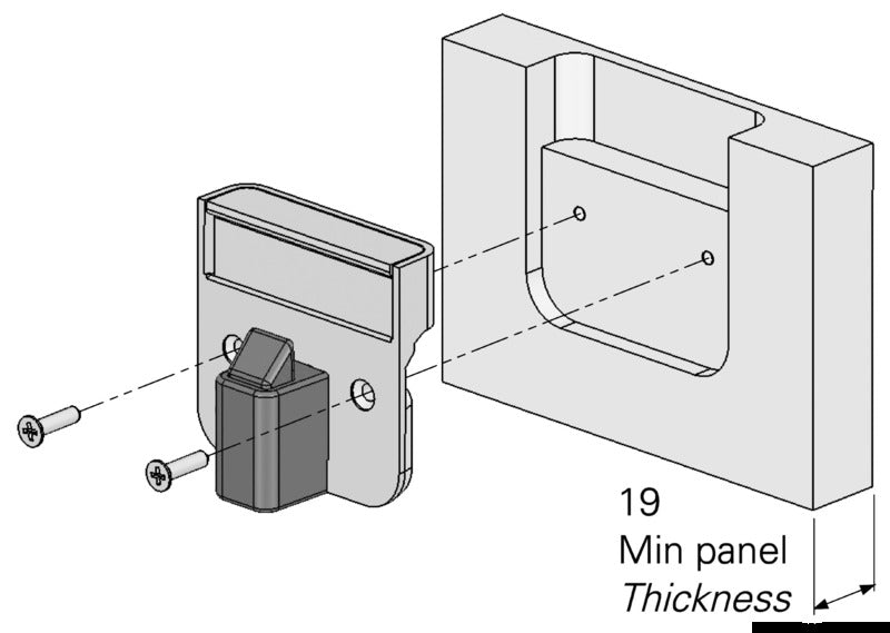 Recess fit lock for doors and drawers - foto originale Osculati Srl