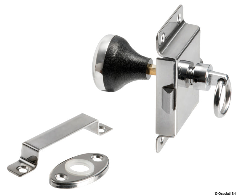 Chromed brass lock for WC 95x57 mm - foto originale Osculati Srl