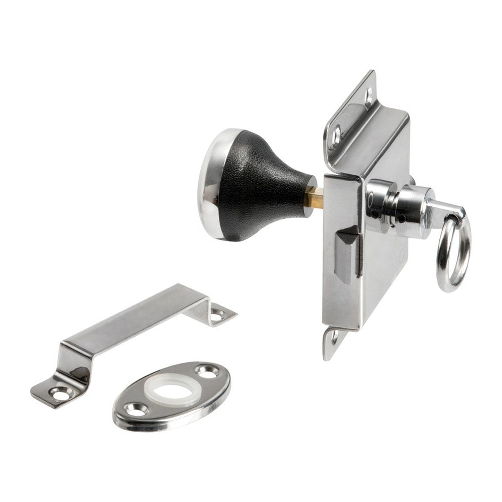 Chromed brass lock for WC 95x57 mm - foto originale Osculati Srl