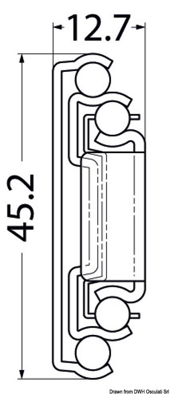 Sugatsune Soft-close slide for drawers 505-500mm - foto originale Osculati Srl