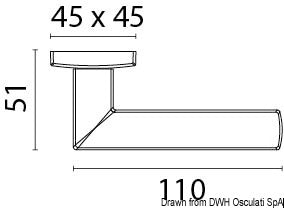 Pair of Square handles,chr.br - foto originale Osculati Srl