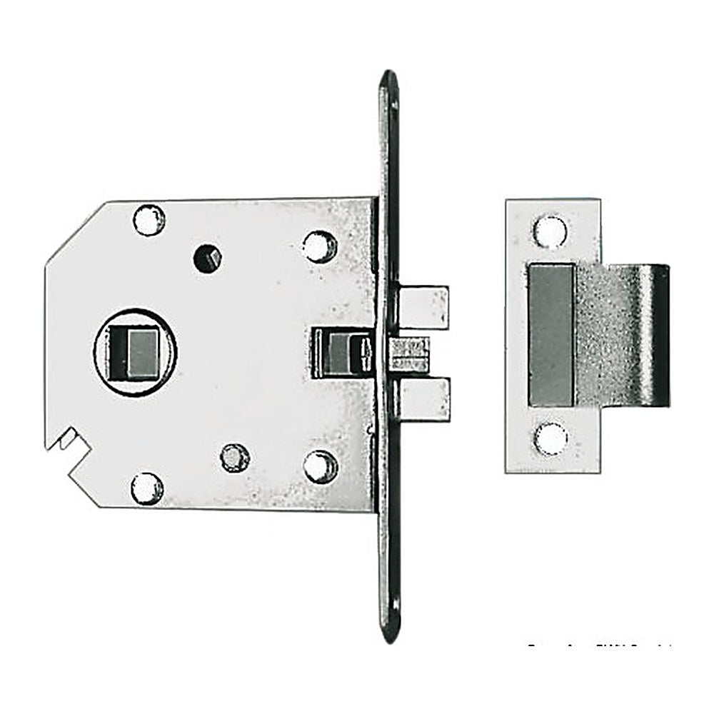 Recess-fit simple lock chromed brass 68x60x9 mm - foto originale Osculati Srl