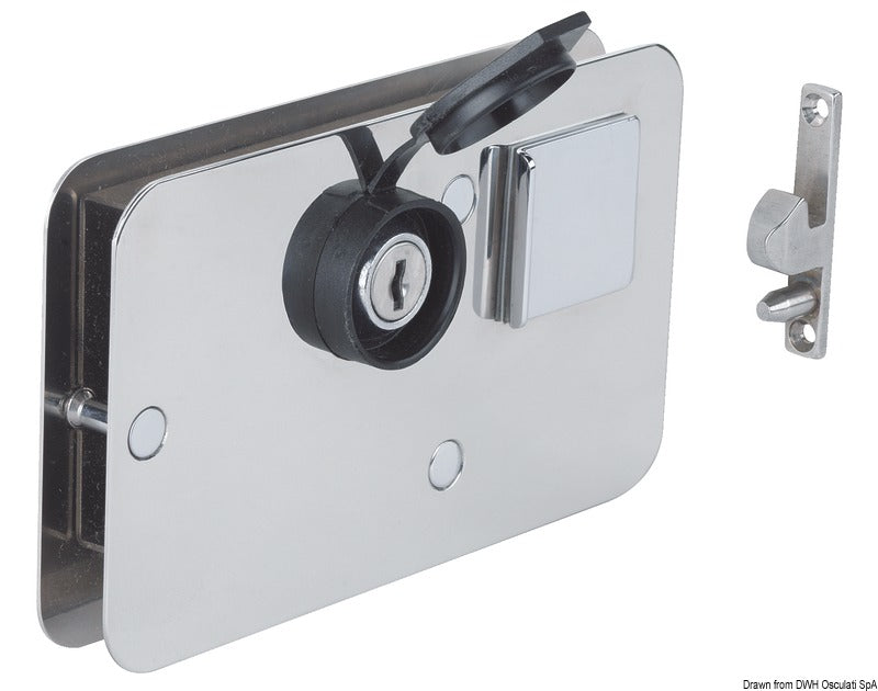 Lock made of chromed brass 134 x 80 mm - foto originale Osculati Srl