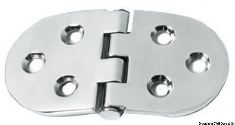 Hinge reversed pin heavy duty 110x60 mm - foto originale Osculati Srl