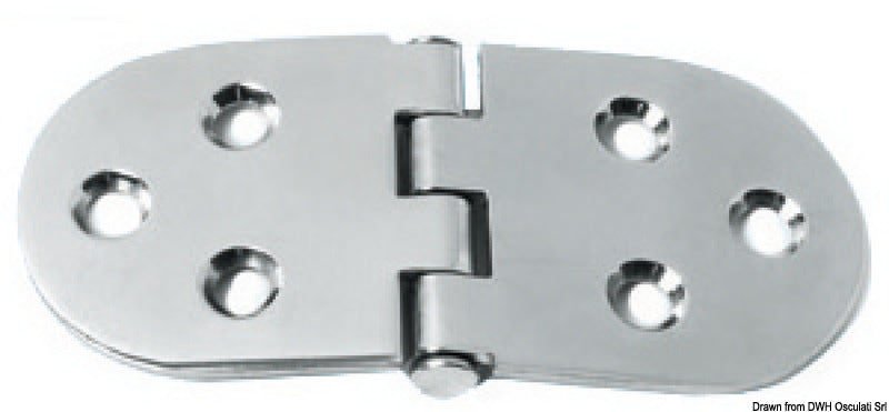 Hinge reversed pin heavy duty 130x60 mm - foto originale Osculati Srl