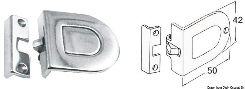 Chromed brass latch w/pressure opening - foto originale Osculati Srl