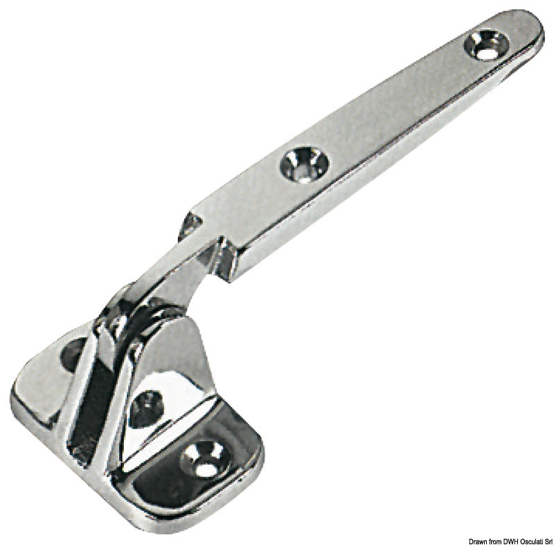 Chromed brass hatch hinge 110x40 mm - foto originale Osculati Srl