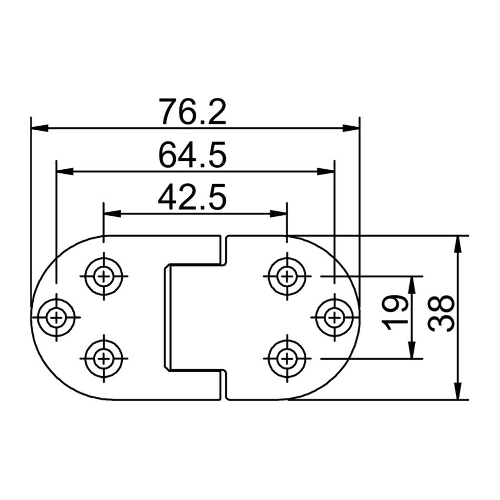 Self-supporting AISI316 76x38 mm - foto originale Osculati Srl