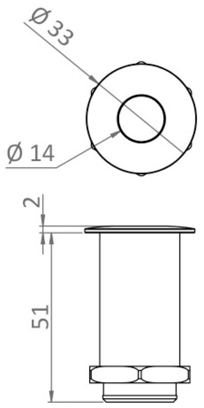 Rapid Lock System - base Ø 33 x 53 h - foto originale Osculati Srl