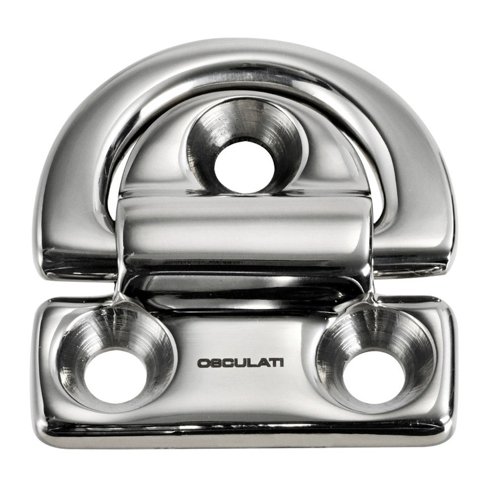 Folding pad eye 59x61 mm 8 mm ring Breaking load kg 4000 - foto originale Osculati Srl