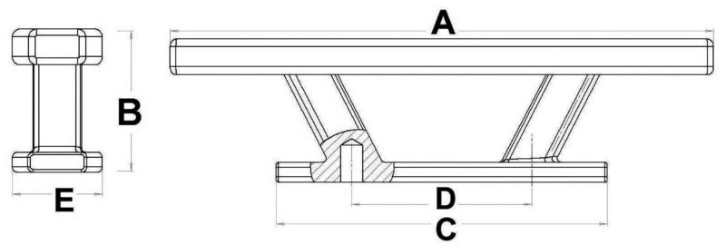 Nordik II cleat 150 mm - foto originale Osculati Srl