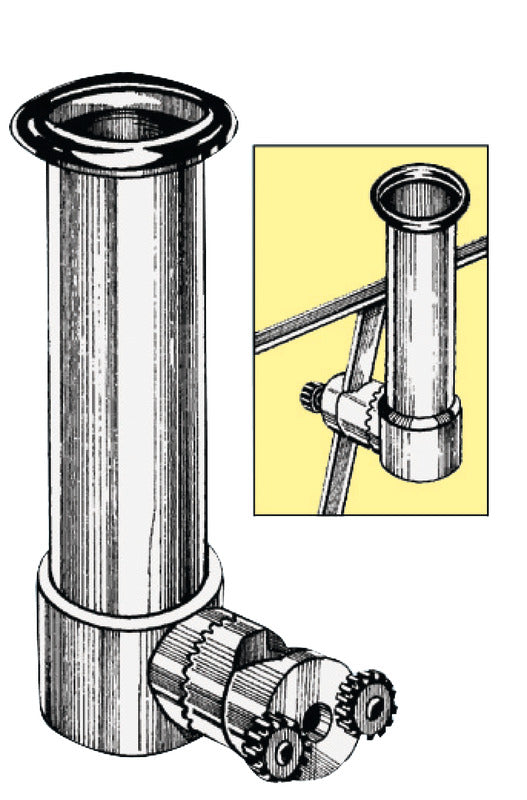 Rod holder AISI316 for pipes Ø 35/40 mm - foto originale Osculati Srl