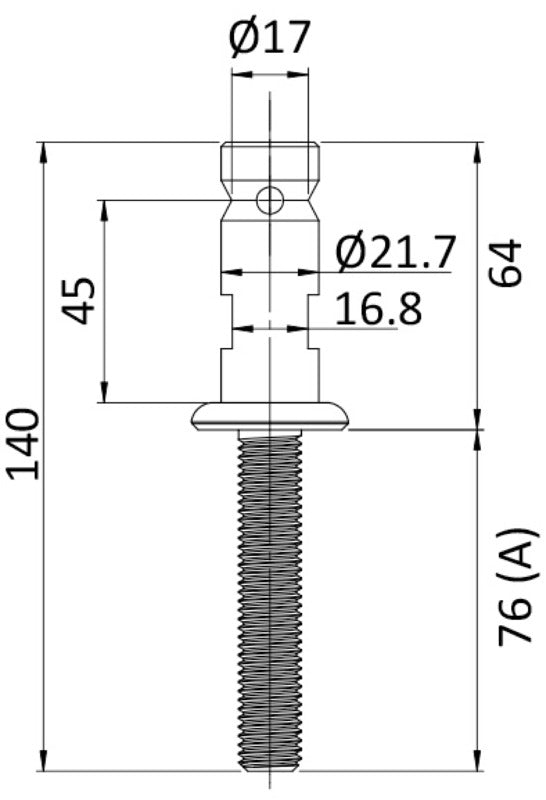 Stanchion base AISI316 25 x 1.5 mm - foto originale Osculati Srl