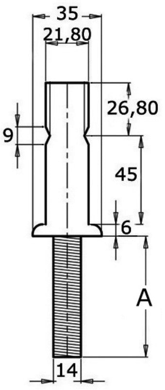 Stanchion base AISI316 45 x 1.5 mm - foto originale Osculati Srl