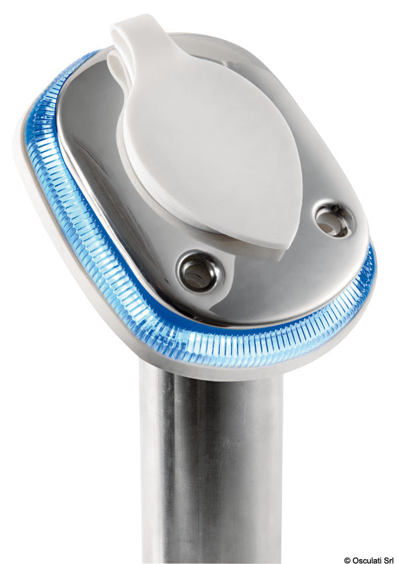 Base w/LED for fishing rod holder - foto originale Osculati Srl