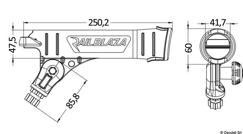 Railblaza Rod Tube Only Black - foto originale Osculati Srl