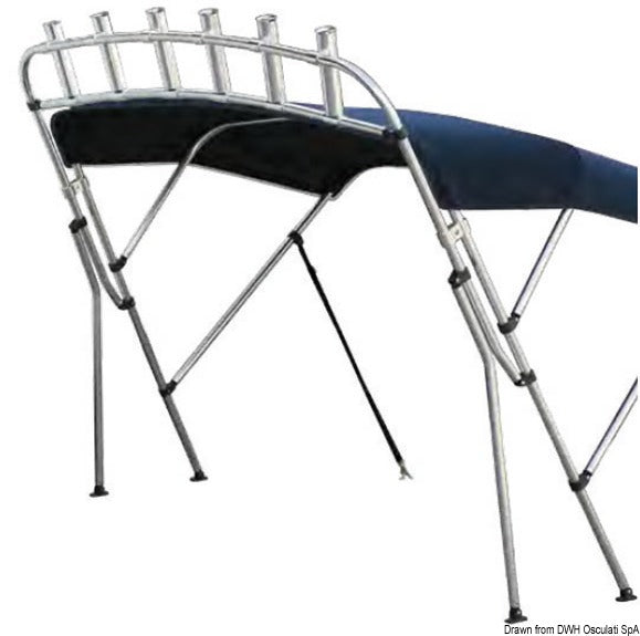 Oceansouth Rod holder rack for bimini 6 places - foto originale Osculati Srl
