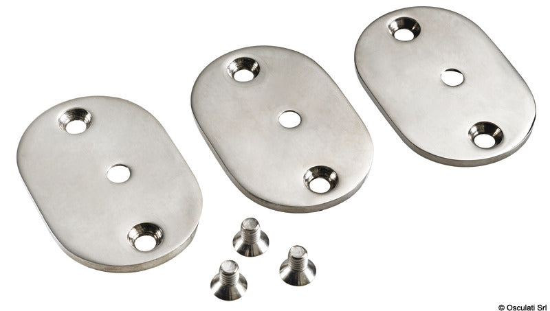 Handrail kit 2 plates + 2 screws - foto originale Osculati Srl