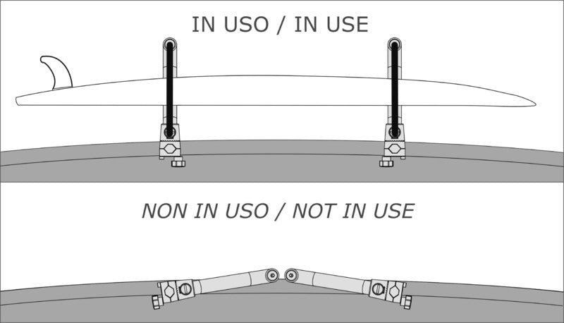 Delux SUP board or gangplank holder kit SS - foto originale Osculati Srl