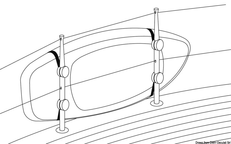 Strap kit for SUP board or gangplank - foto originale Osculati Srl