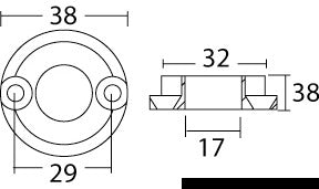 Tecnoseal Spare anode for Vetus Bow 25 - foto originale Osculati Srl