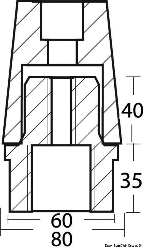 Tecnoseal Only zinc anode for axis 35 mm - foto originale Osculati Srl