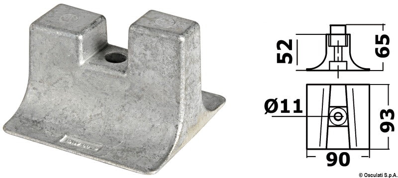Tecnoseal Anodo piede Yamaha 300/350 HP - foto originale Osculati Srl
