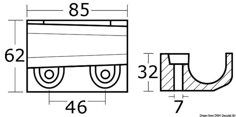 Tecnoseal Anode for outboard engines 40/50 HP - foto originale Osculati Srl