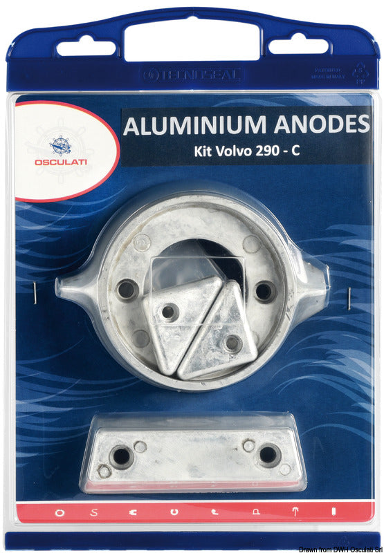 Osculati by Tecnoseal Anode kit for Volvo engines 290 zinc - foto originale Osculati Srl