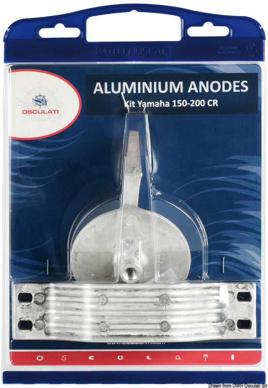 Osculati by Tecnoseal Anode kit for Yamaha outboards 150/200CR aluminium - foto originale Osculati Srl