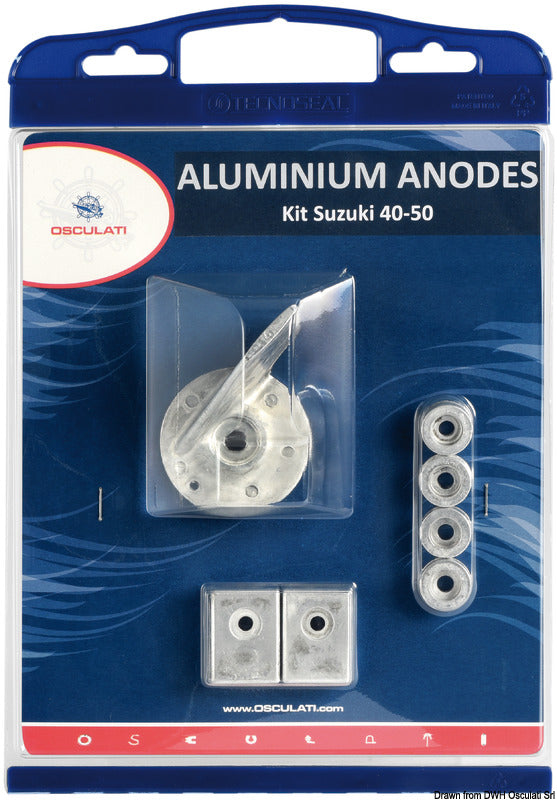 Osculati by Tecnoseal Anode kit Suzuki 40/50 HP aluminium - foto originale Osculati Srl