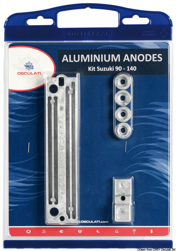 Osculati by Tecnoseal Anode kit Suzuki 90/140 HP zinc - foto originale Osculati Srl